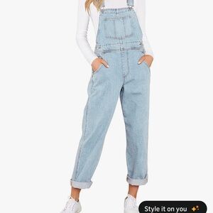 Brand New Women's Light Blue Denim Overalls